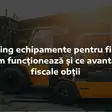 Leasing echipamente pentru firme: avantaje și condiții