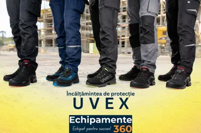 Paseste in siguranta cu incaltamintea de protectie UVEX de pe Echipamente360.ro